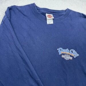 VTG Y2K Harley Davidson  Motorcycle Long Sleeve T Shirt Mens 2XL Park City Utah